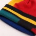 Striped Pom Pom Beanie Hat